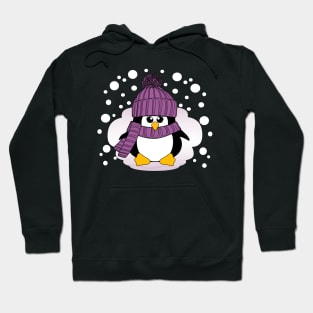 Christmas Penguin with Hat and Scarf Hoodie